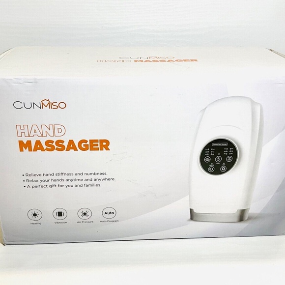 Cunmiso Cordless Electric Hand Massager Arthritis Air Compression Pain Relief - Picture 1 of 10